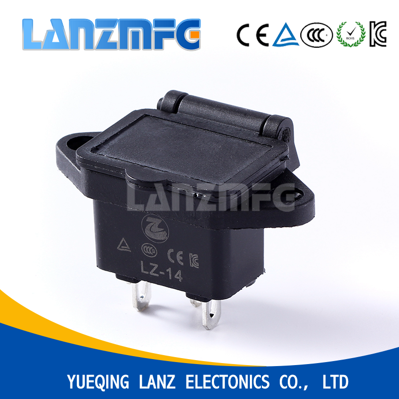 LZ-14-1-02朗正AC電源插座帶彈簧蓋，防水防塵